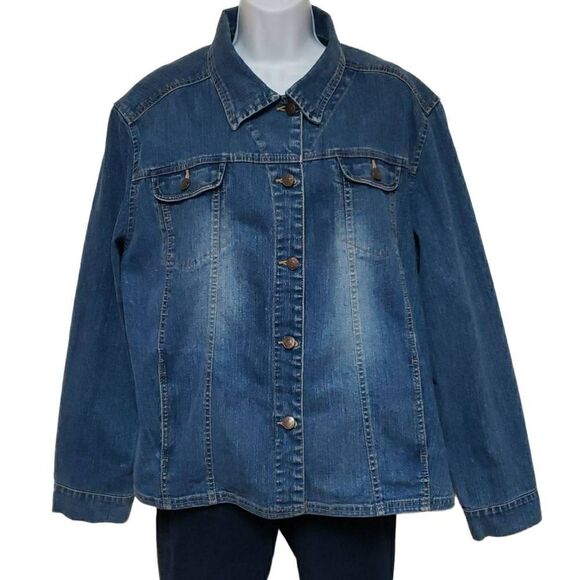 Kikit Womans Jean Jacket sz XL - Picture 1 of 5
